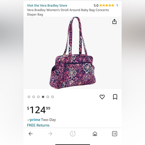 Vera Bradley Diaper Bag in Jazzy Blooms - Picture 9 of 10